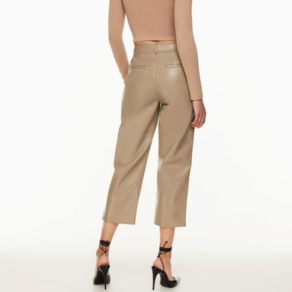 Aritzia Babaton Command Cropped Faux Leather Pants - Picture 2 of 3